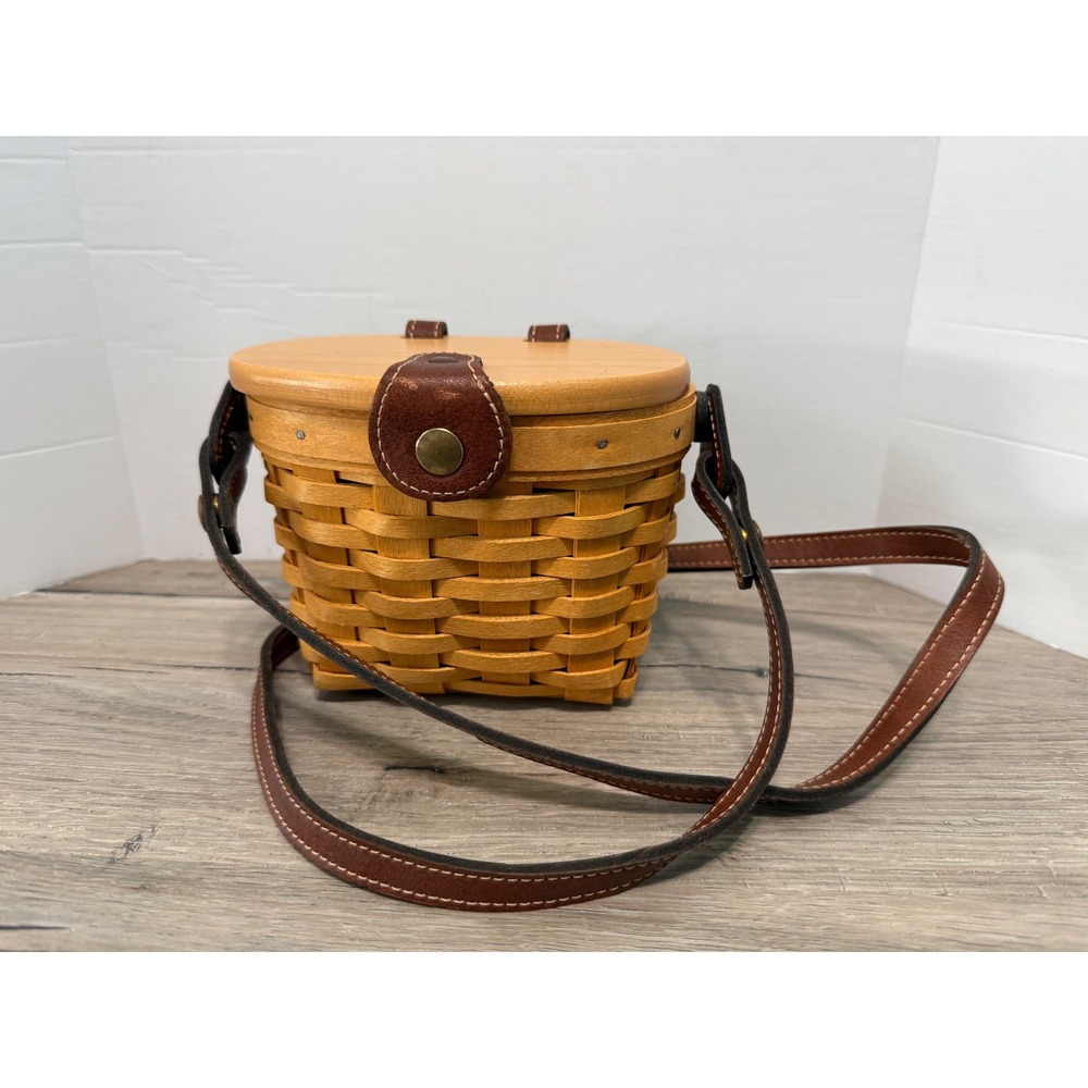 Longaberger "Country Estates" Small Crossbody Basket Purse Saddlebrook 2000